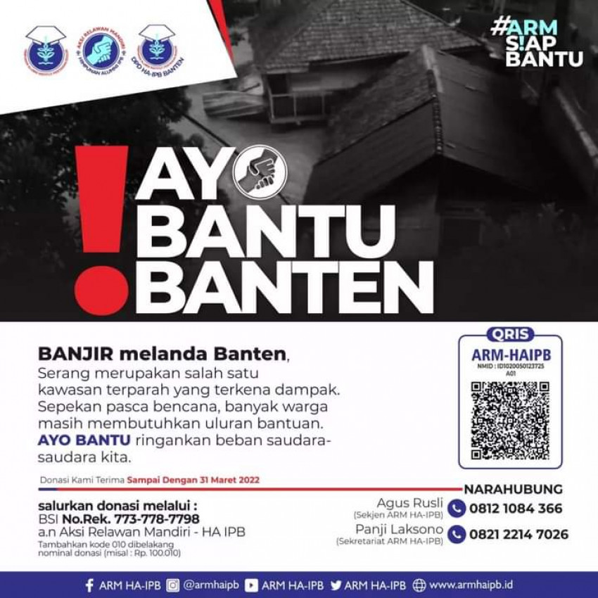 Alumni IPB Peduli Banjir Banten